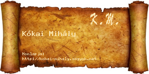 Kókai Mihály névjegykártya